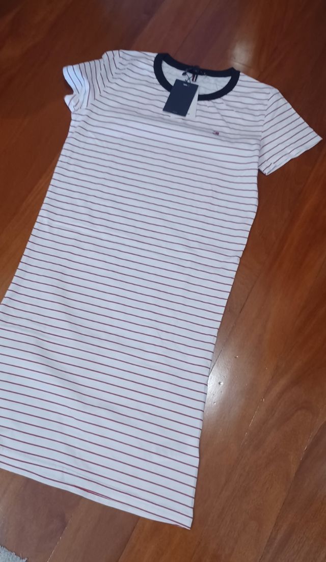 Vestido Tommy Hilfiger Listrado Tamanho L