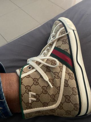 Zapatillas Gucci Talla 43 Marrón y Verde