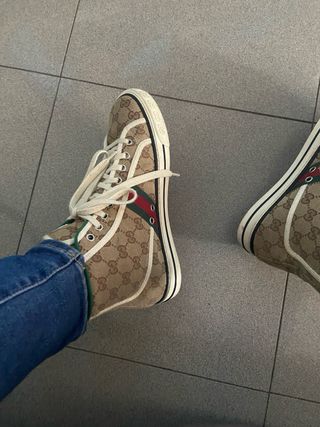 Zapatillas Gucci Talla 43 Marrón y Verde