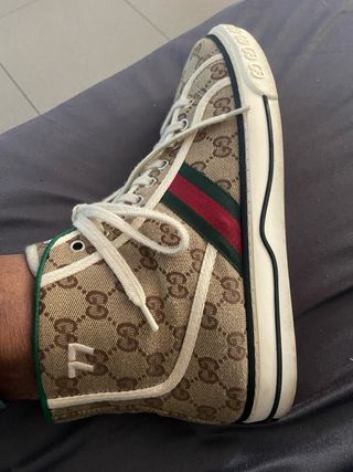 Zapatillas Gucci Talla 43 Marrón y Verde