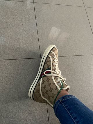 Zapatillas Gucci Talla 43 Marrón y Verde