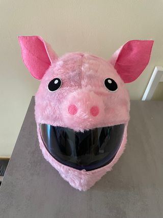 Cubrecasco peluche Cerdito Rosa funda