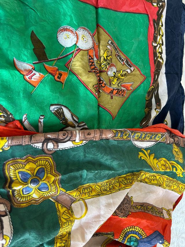 2 Pañuelos Seda Vintage Renato Balestra