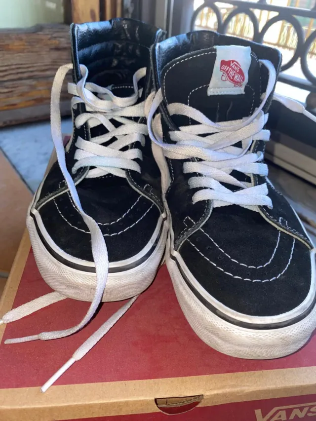 Scarpe Vans Sk8-Hi nere/bianche taglia 38