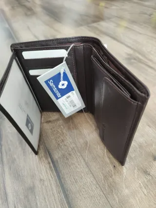 Cartera Samsonite Cuero Negro 