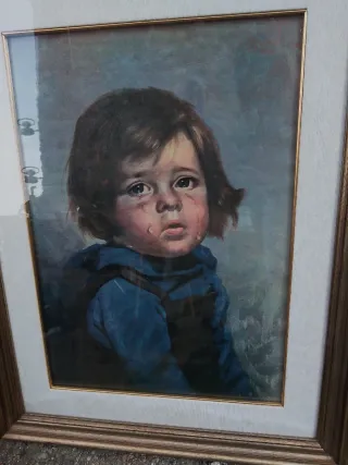 Quadro bimbo piangente