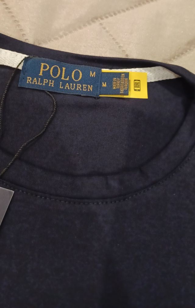 T-shirt Polo Ralph Lauren Azul Tamanho M