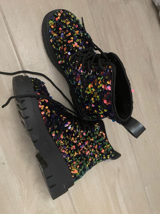 Stivali donna paillettes nere tg.36