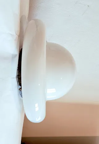 Lampada parete cristallo opalino anni '60