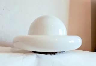 Lampada parete cristallo opalino anni '60