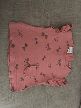 Lote 10 Camisetas bebé niña hasta los 6 meses