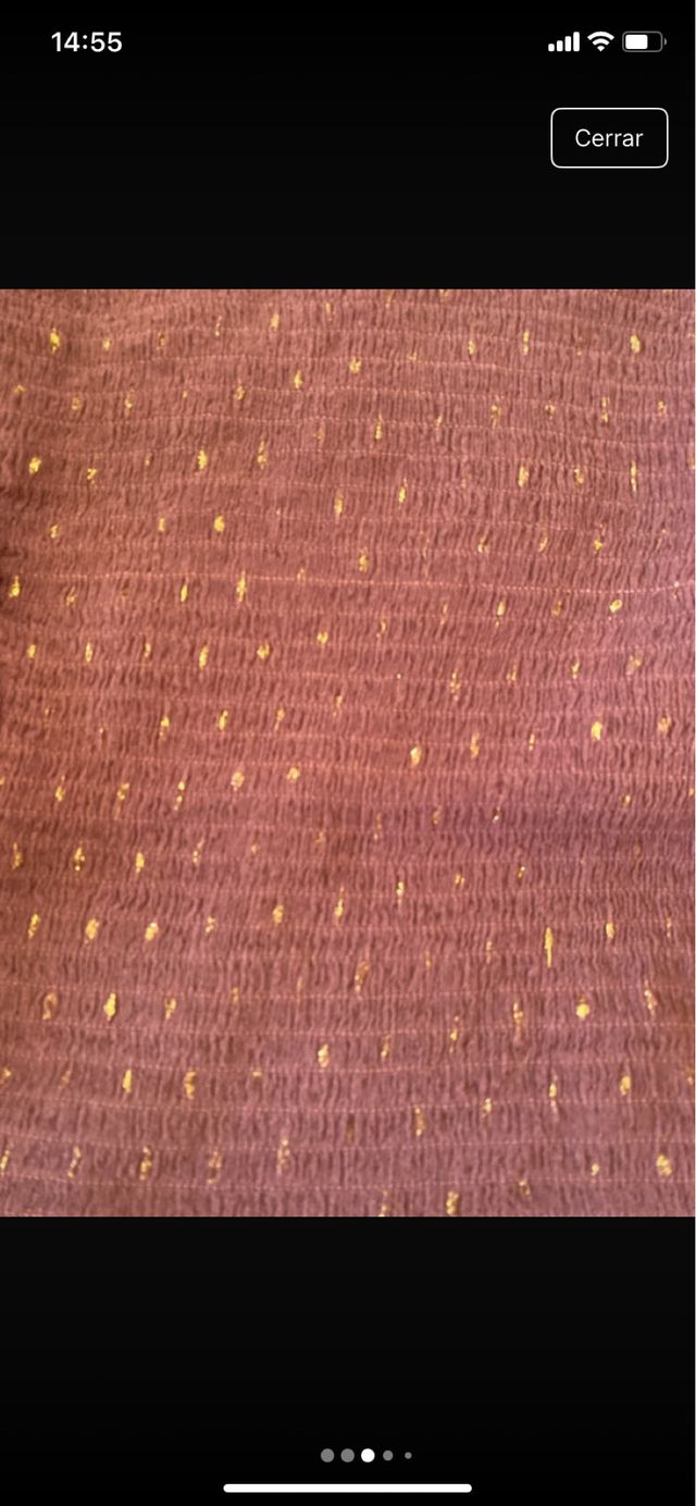 Blusa Noon Morada con detalles dorados