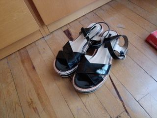 Sandalias de plataforma negras