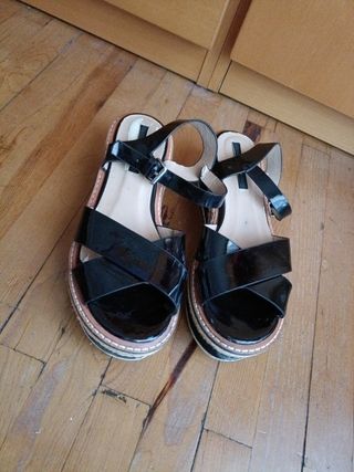 Sandalias de plataforma negras