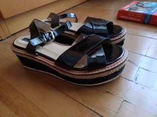 Sandalias de plataforma negras