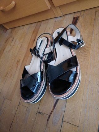 Sandalias de plataforma negras