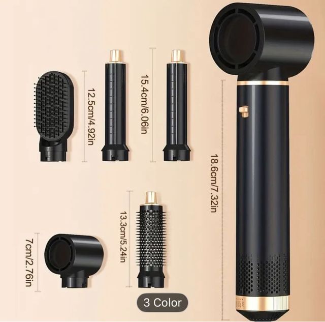 Secador Moldeador Negro y Dorado