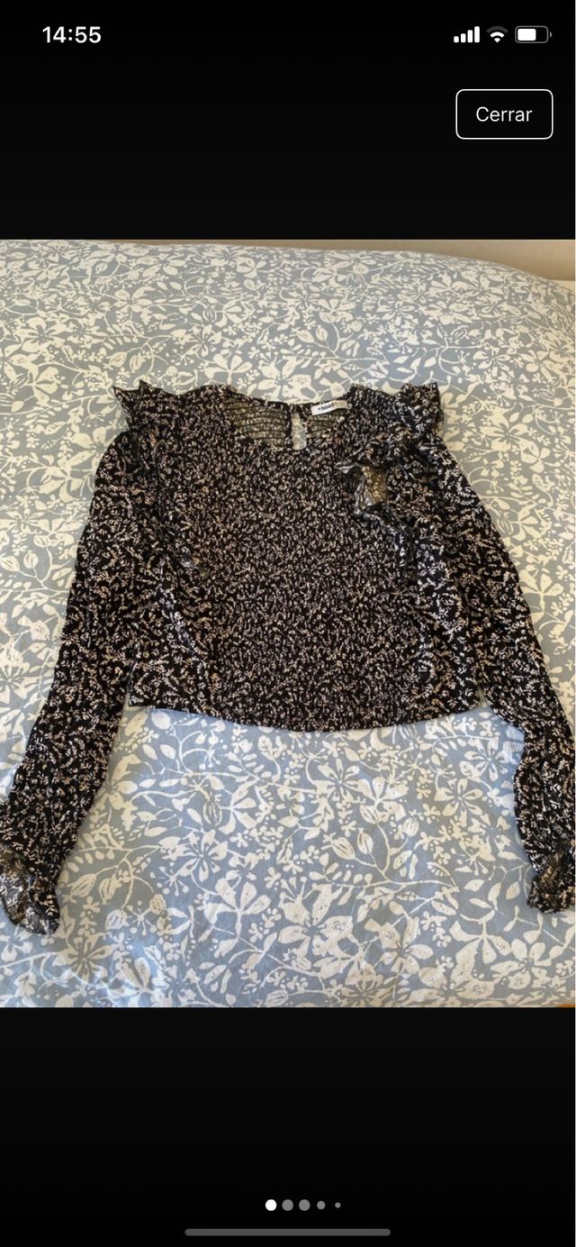 Blusa Noon estampada manga larga