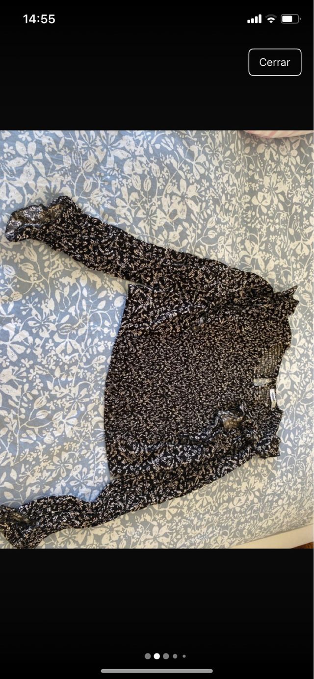 Blusa Noon estampada manga larga