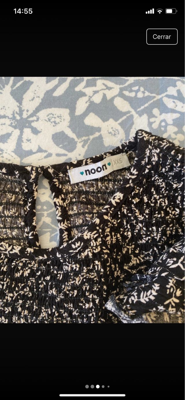 Blusa Noon estampada manga larga