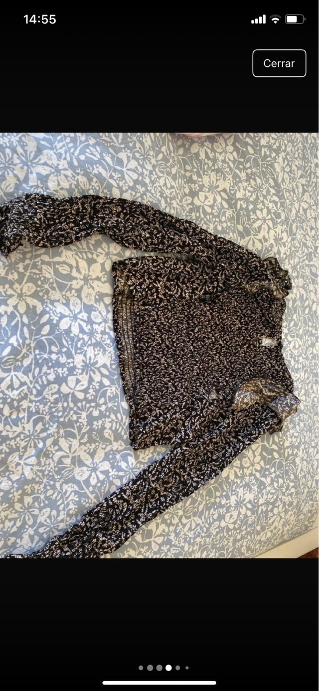 Blusa Noon estampada manga larga