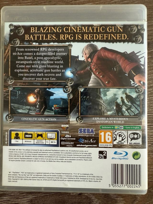 Resonance of Fate PS3 UK