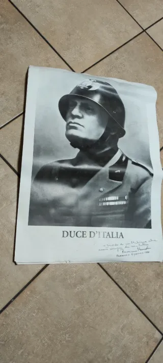 Litografie Benito Mussolini