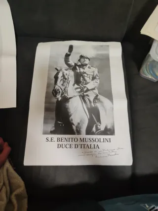 Litografie Benito Mussolini