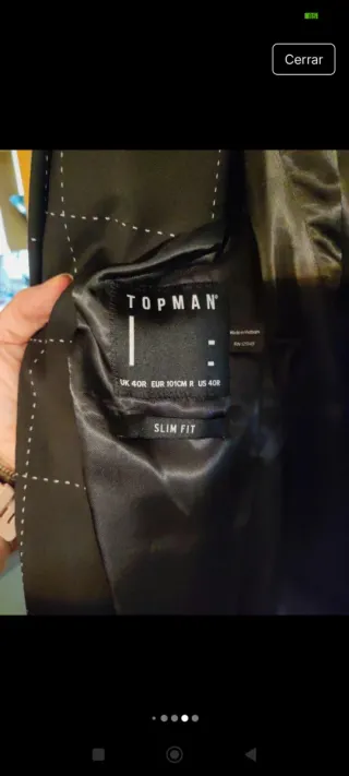 Americana Topman cuadros