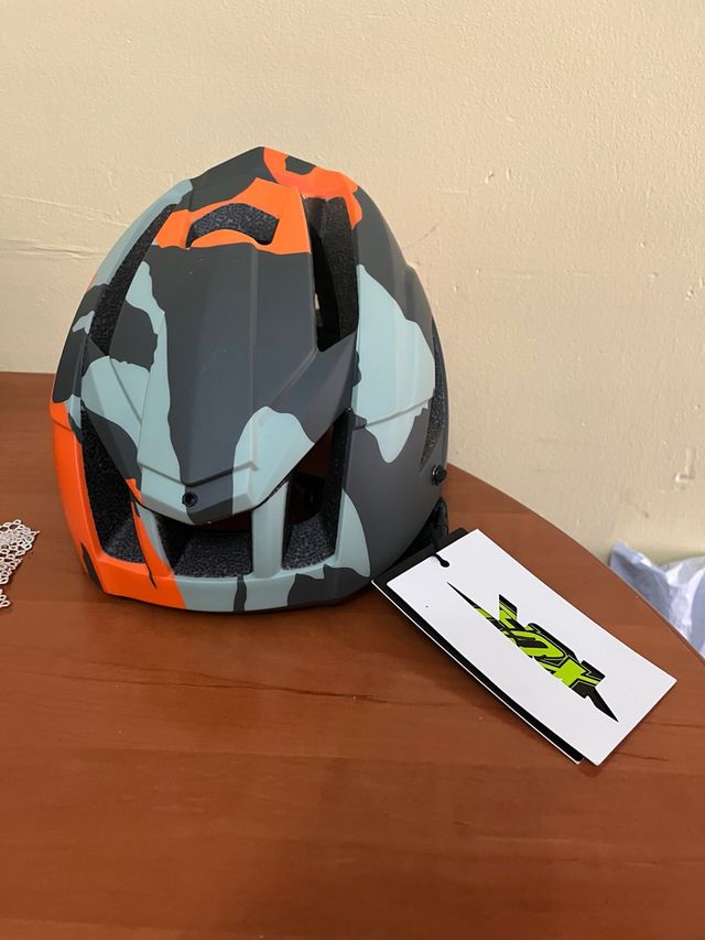 Casco Ciclismo BATFOX Camuflaje Naranja