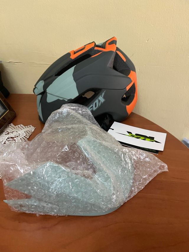 Casco Ciclismo BATFOX Camuflaje Naranja