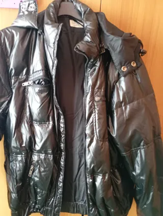 Giubbotto donna nero taglia S lucido