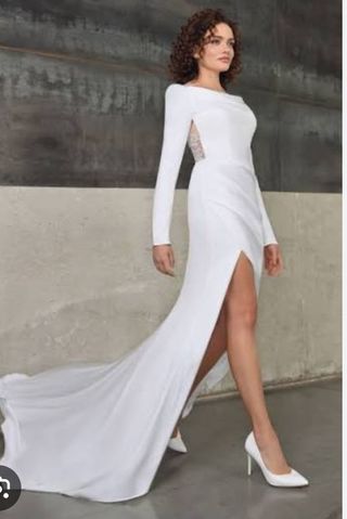 Vestido de Novia Blanco Manga Larga