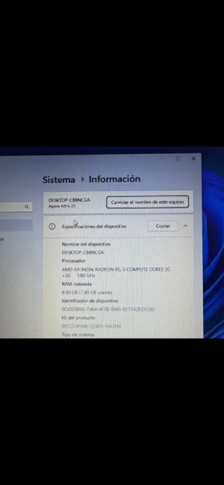 Notebook Acer Aspire 5