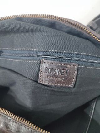 Sommet/ Bandolera cuero chocolate oscuro Italy