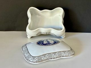 Joyero porcelana grande decorado