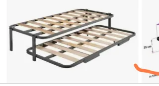 Cama nido metálica con somier de madera