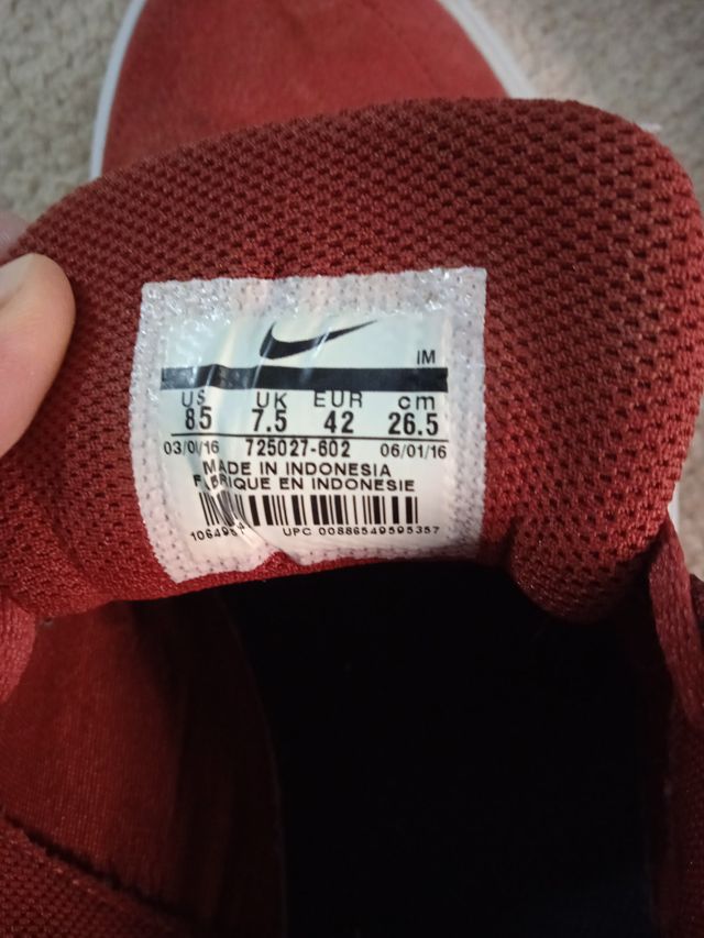 Deportivas Nike Hombre Rojas y Blancas