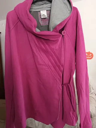 Giacca donna Adidas rosa con cappuccio