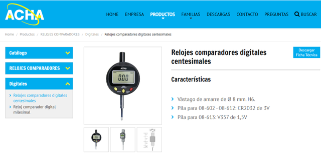 Reloj comparador digital centesimal ACHA