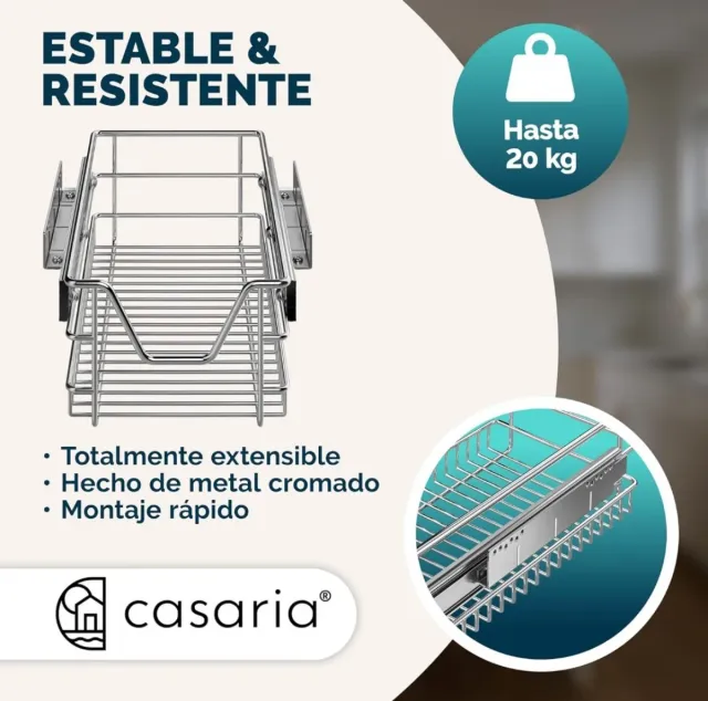 Bandeja Cajón Metálica Telescópica