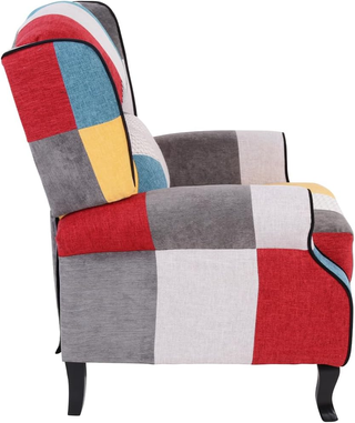 Poltrona Sedia Relax Tessuto Velluto e Metallo Imb