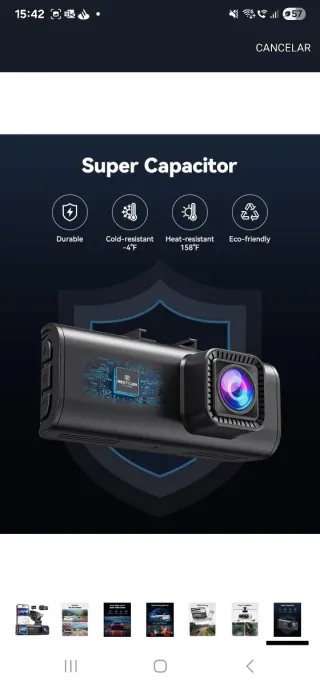 Dashcam Coche 4K STARVIS 2 GPS WiFi 128GB
