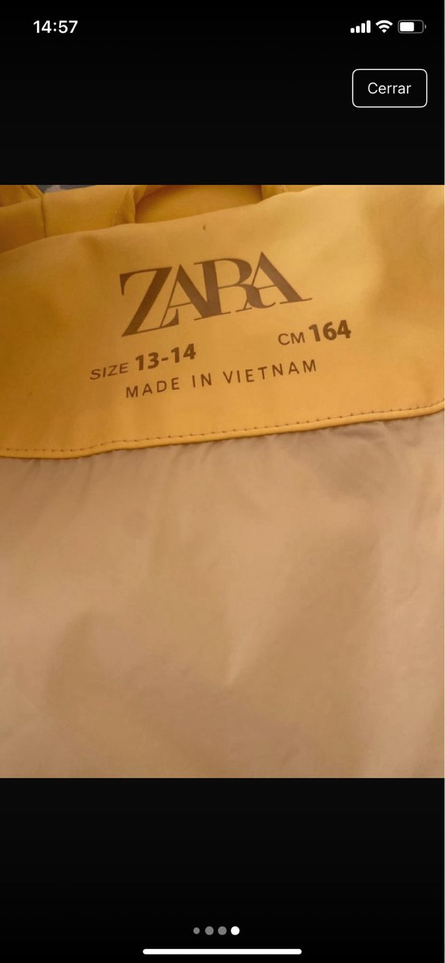 Gabardina Zara Amarilla