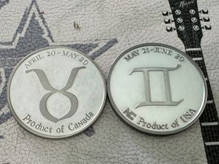 2 Onzas Plata Pura Zodiaco (Tauro y Géminis)