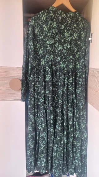 Vestido largo estampado Zara Talla S