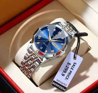 Reloj POEDAGAR Hombre Azul y Dorado