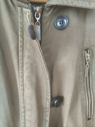 Parka verde forrada Talla M