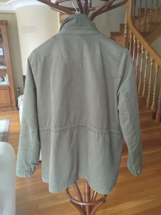 Parka verde forrada Talla M