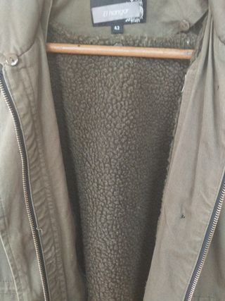 Parka verde forrada Talla M